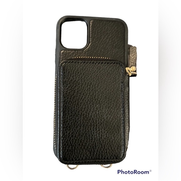 🌟3/25$ Side body cell phone vegan pebbled leather black walletdetachable straps - Picture 2 of 9